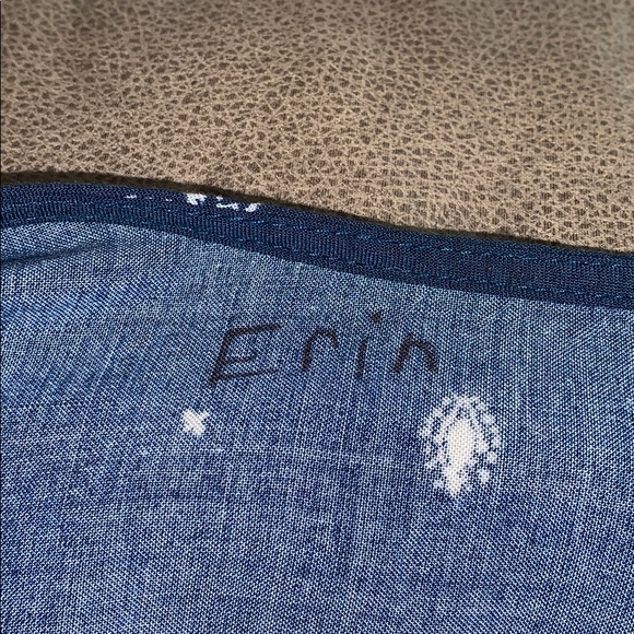 Blue dress with white design - Picture 3 of 8